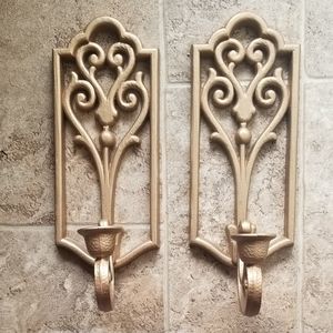 Vintage Syroco Ornate Sconces
